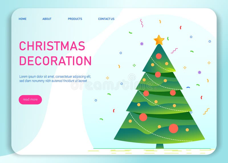 Christmas Decoration Element. Christmas Tree Stock Illustration