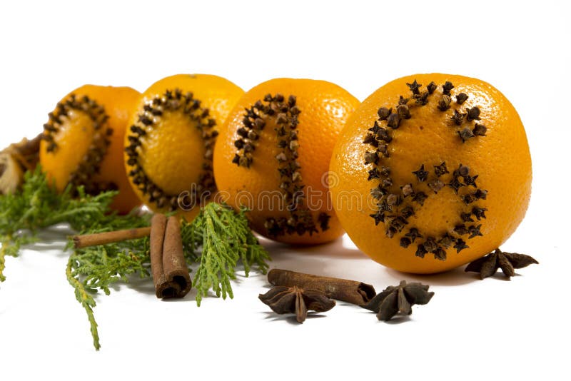 Orange with cloves stock photo. Image of christmas, ornament 37477846