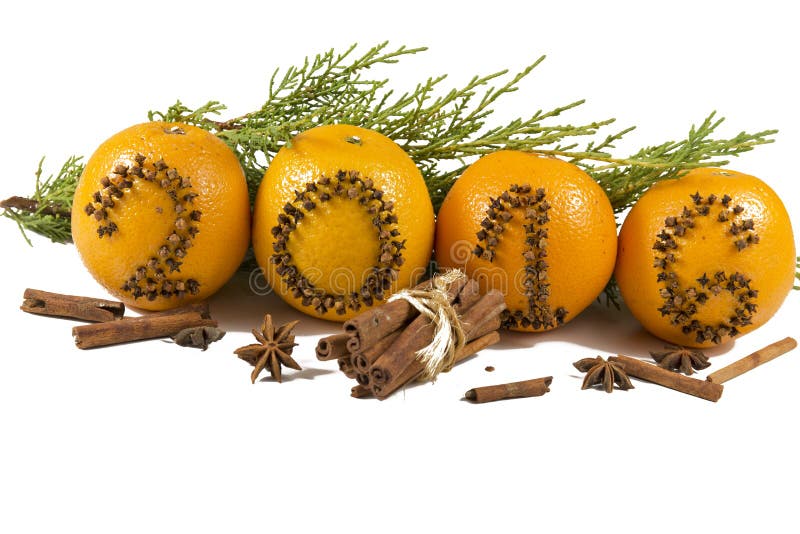 Orange with cloves stock photo. Image of christmas, ornament 37477846