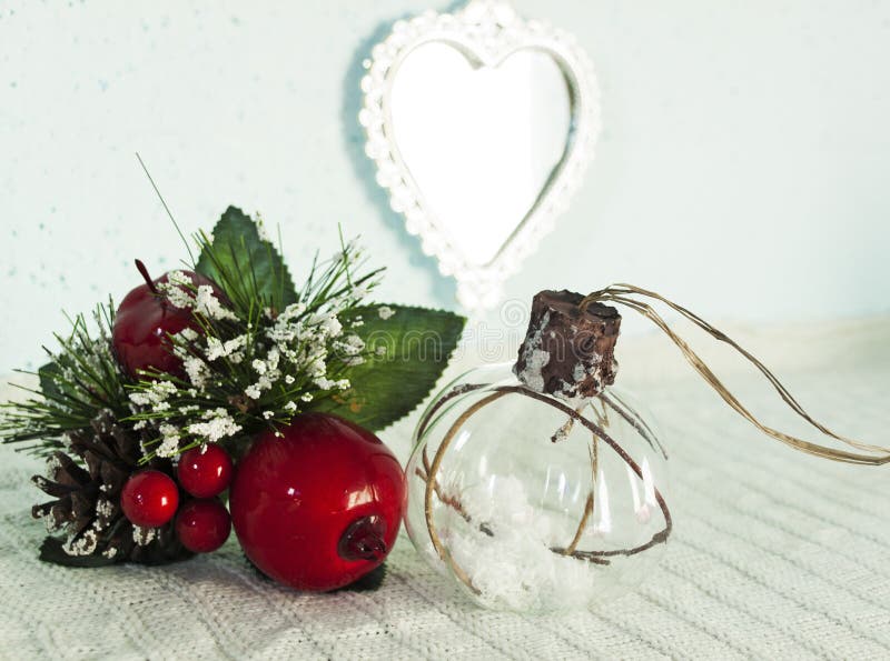 Christmas decoration with red apples royalty free stock photography Christmas decoration with red apples royalty free stock photography
