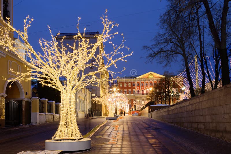 Christmas decoration of the streets of Moscow