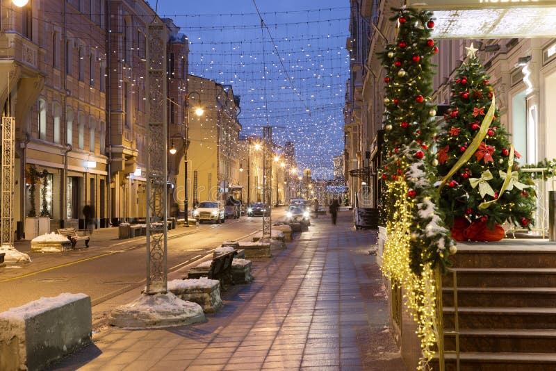 Christmas decoration of the streets of Moscow