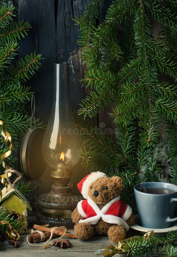 Christmas decoration with teddy bear