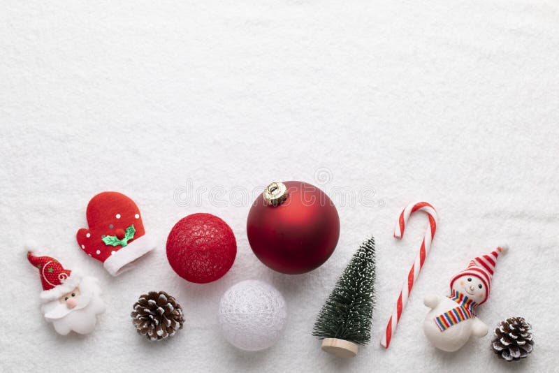 Christmas decoration on white background