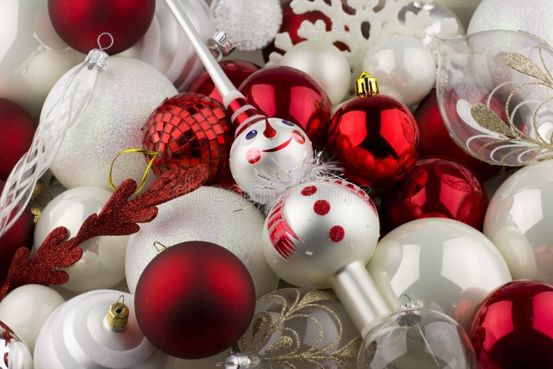 Christmas decorations stock photo. Image of santa, reflection 12611478