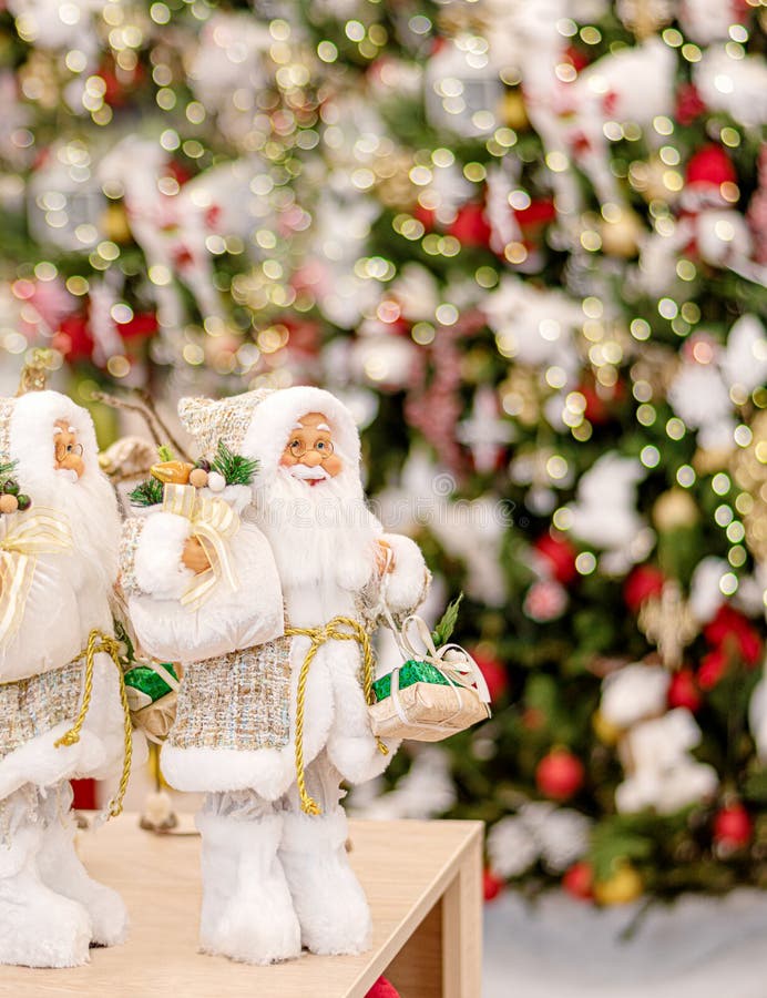 Christmas Decorations Displayed for Selling at the Store Stock Photo
