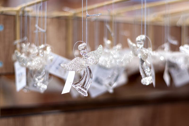 Christmas Decorations Displayed for Selling at the Store Stock Image