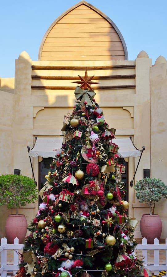Christmas Decorations in Dubai in the United Arab Emirates Editorial