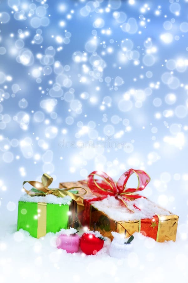 Christmas decorations. Gift boxes