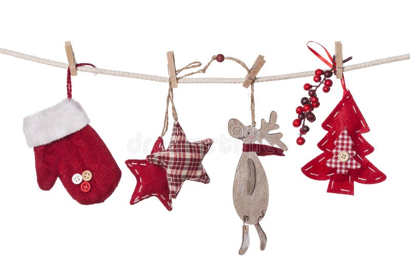 Christmas decorations hanging