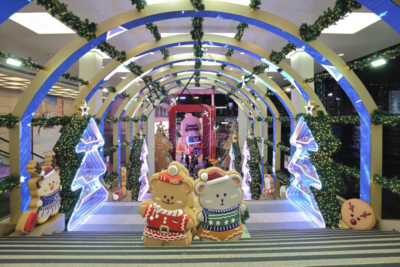 Christmas Decorations at Harbour City in Hong Kong 15 Dec 2021