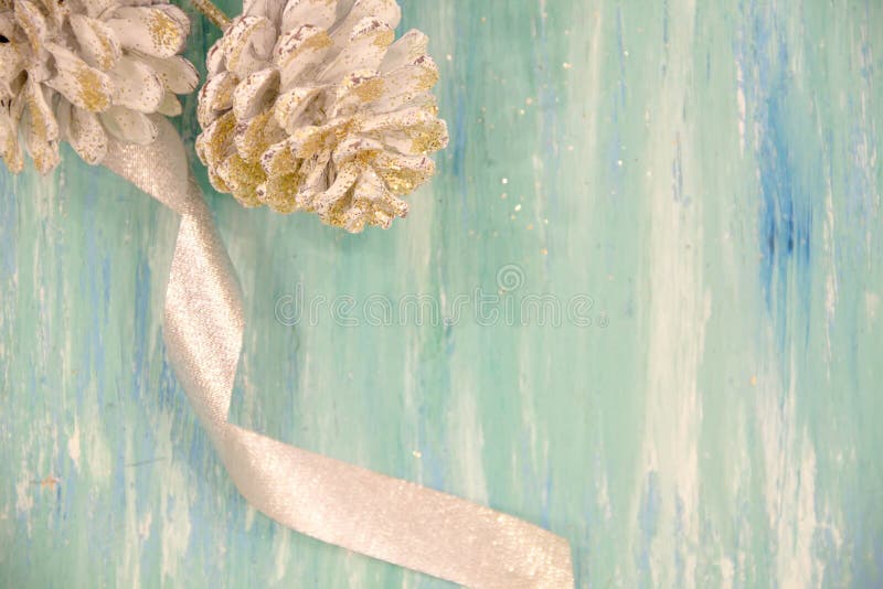 Christmas decorations for the home. Vintage Style. the concept of preparing for the holidays, turquoise shabby wooden table royalty free stock photography Christmas decorations for the home. Vintage Style. the concept of preparing for the holidays, turquoise shabby wooden table royalty free stock photography