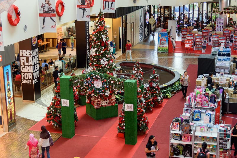 Christmas Decorations in Plaza Merdeka. Kuching Editorial Stock Photo ...