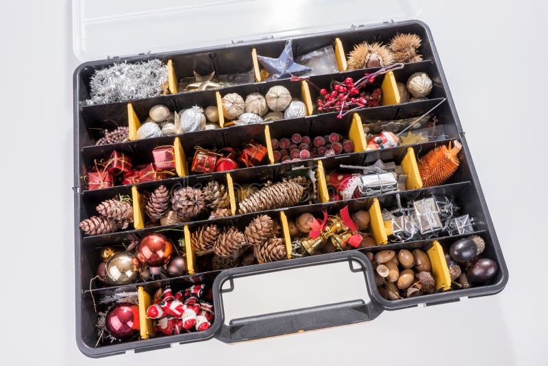 Christmas Decorations Ready for Getting Out or Putting Away for Another