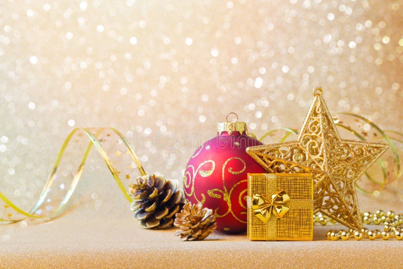 red and gold christmas background