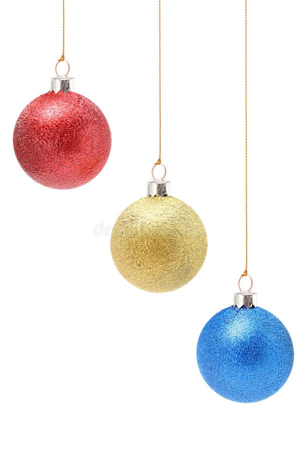 Christmas decorations of red yellow and blue color