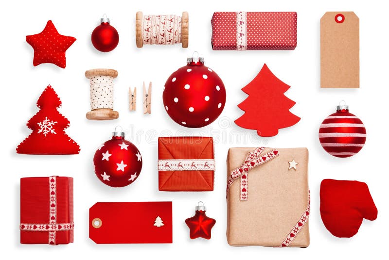 Christmas decorations set stock image. Image of decor 63115303