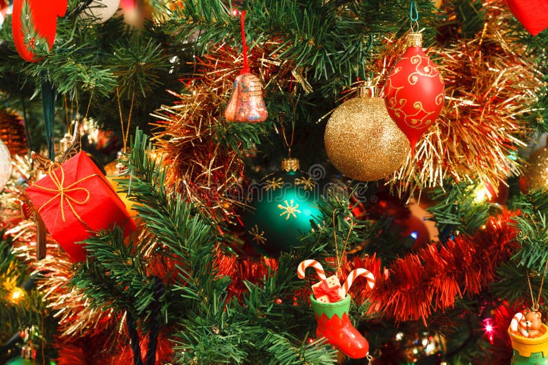 Christmas tree ornaments stock photo. Image of celebrate - 364240