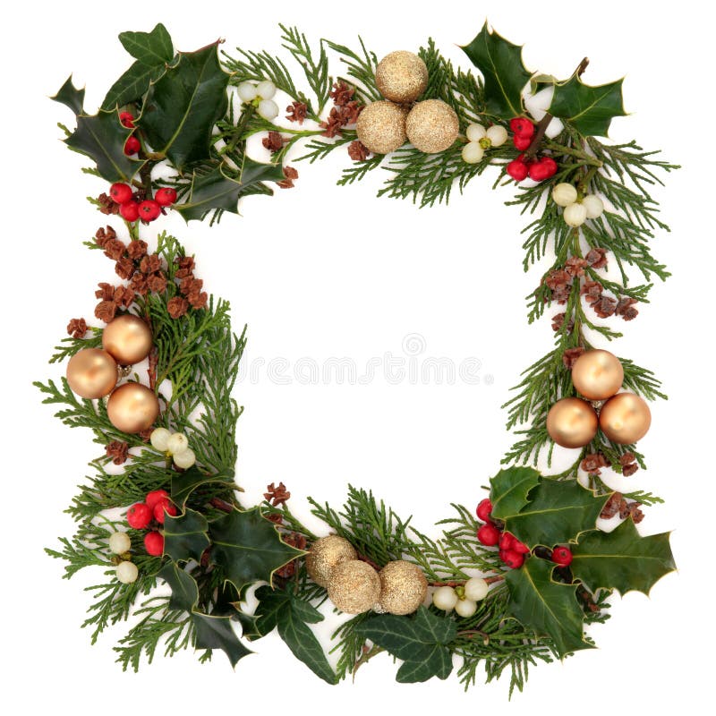 Christmas Decorative Border stock images