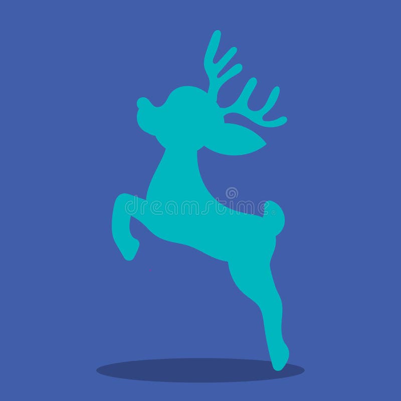 Christmas deer jumping deer blue 17 royalty free illustration