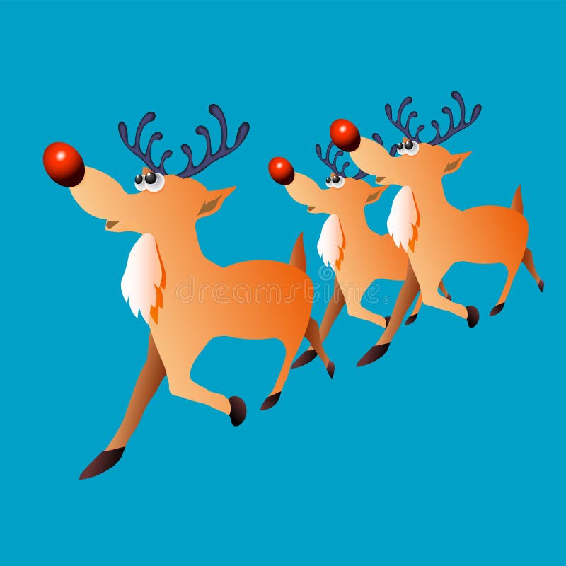 Christmas deer with a red nose