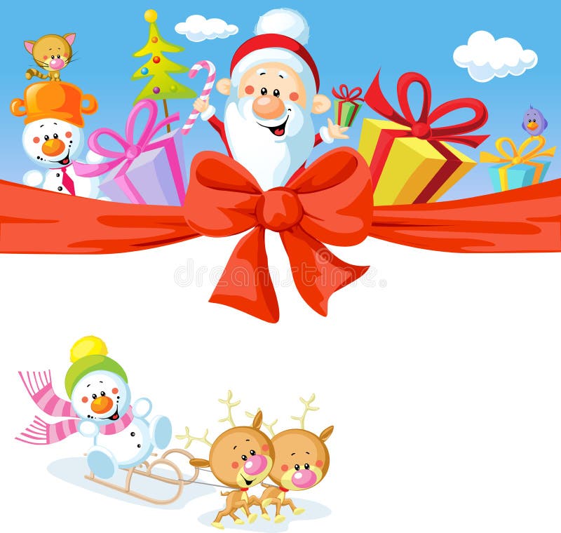 Christmas design with Santa