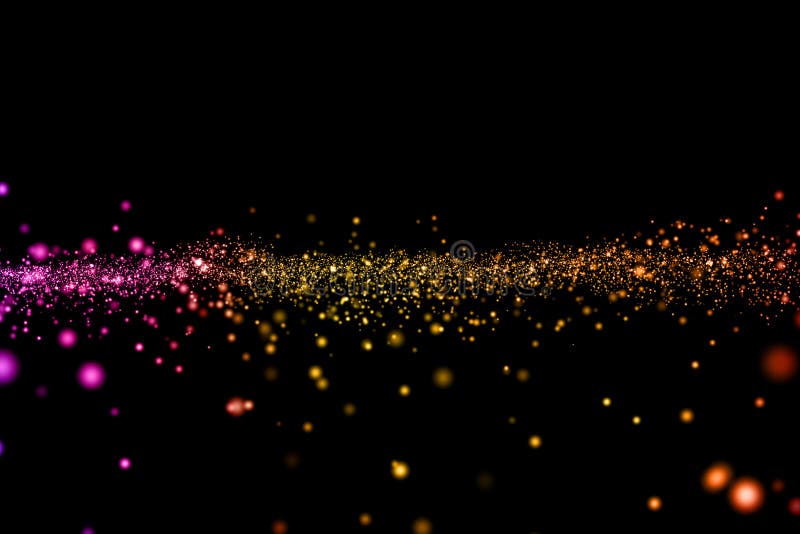 Christmas digital glitter sparks multi color particles bokeh flo vector illustration