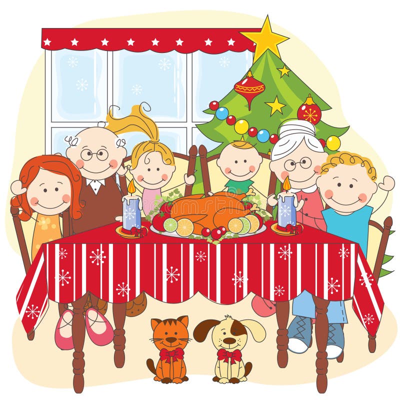 christmas eve dinner clip art