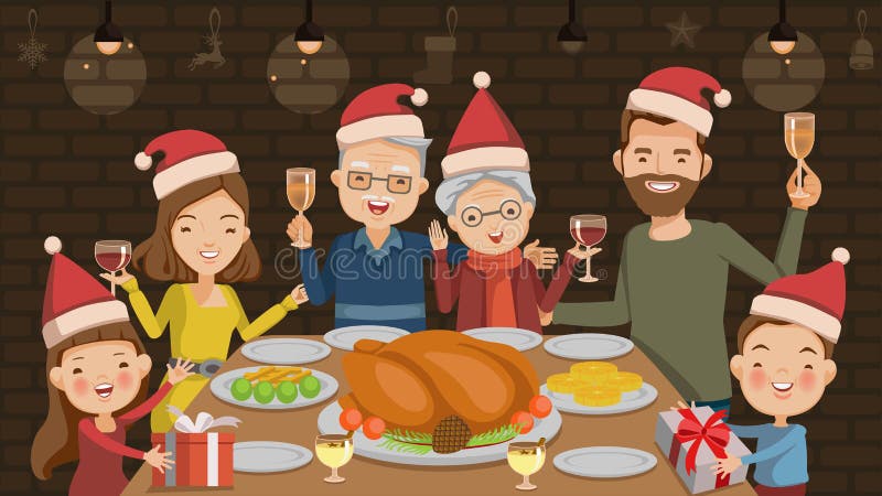 Christmas dinner vector illustration Christmas dinner vector illustration