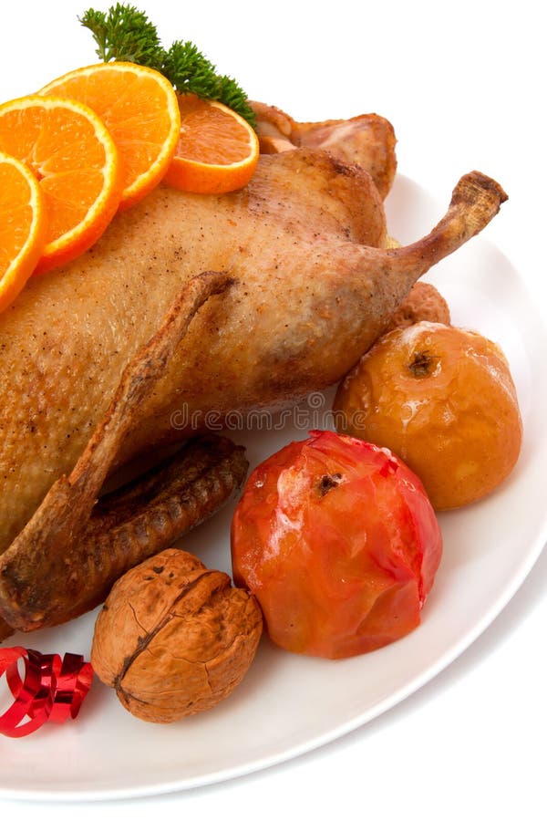 Christmas Dinner.Roast Duck Stock Photo - Image of eating, kitchen