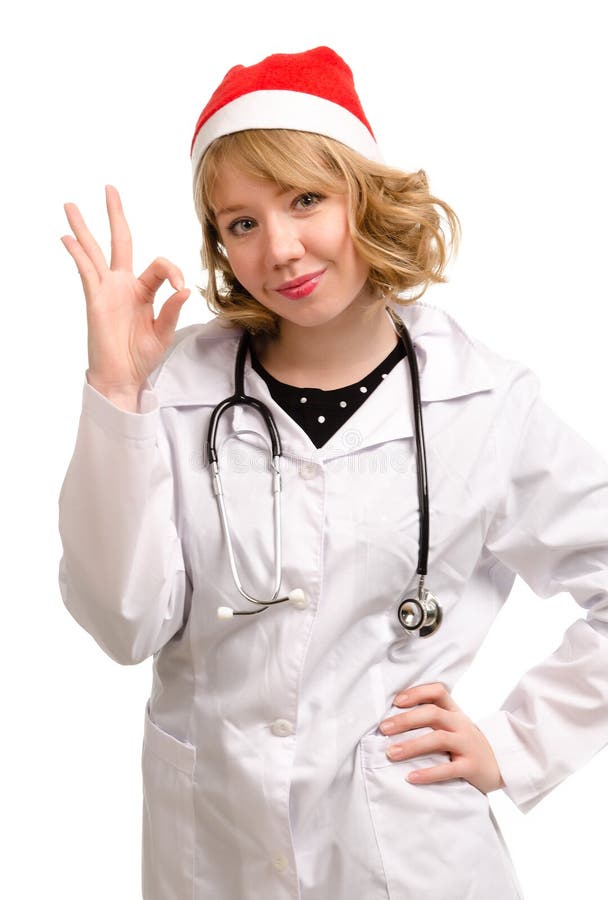 Christmas Doctor stock photo. Image of festive, nursing 27950328