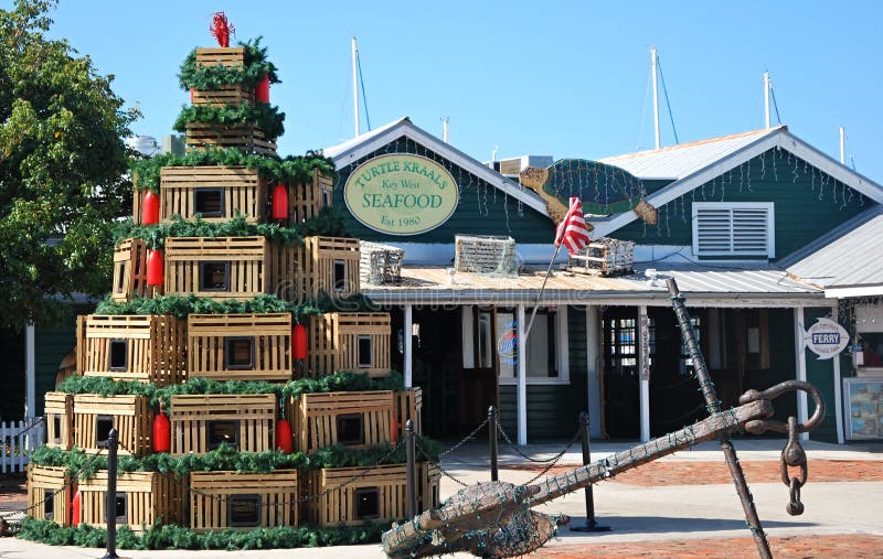 Christmas in Downtown Key West on the Florida Keys Editorial Image