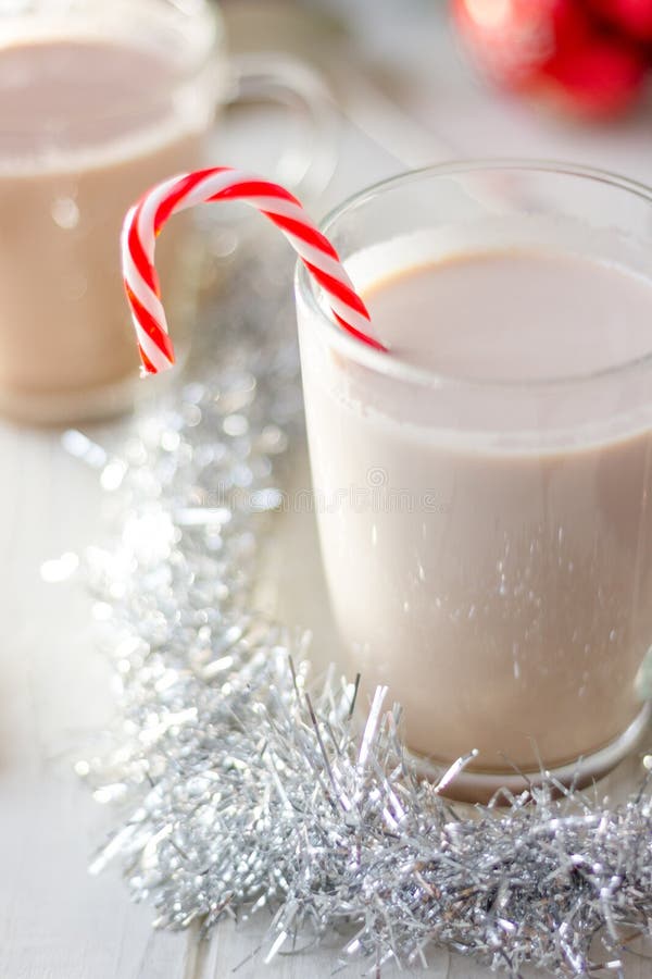 Christmas Eggnog Ready for Drink during the Christmas Celebration