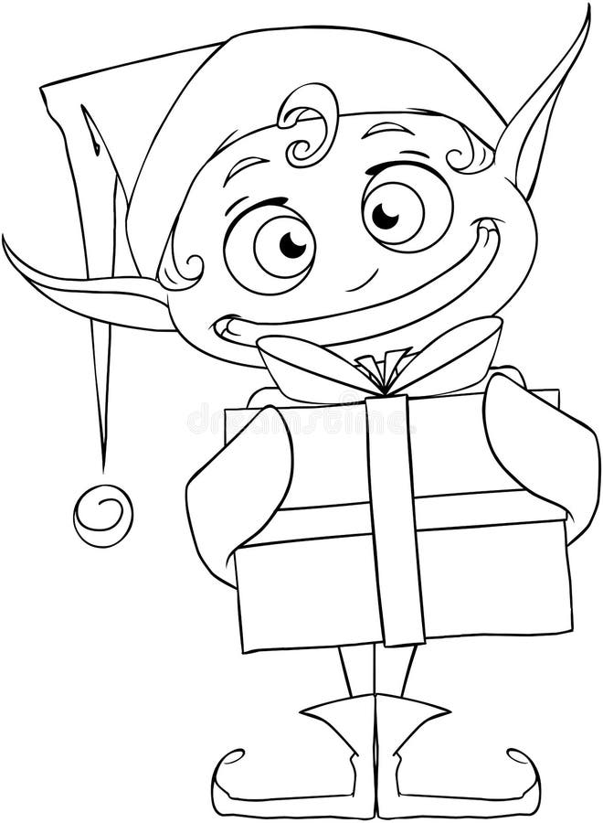 Fairy Christmas Coloring Page Stock Vector - Illustration of coloring