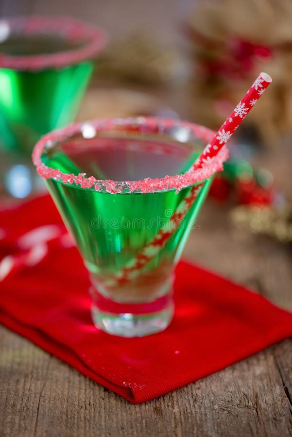 Christmas Emerald Green Cocktail