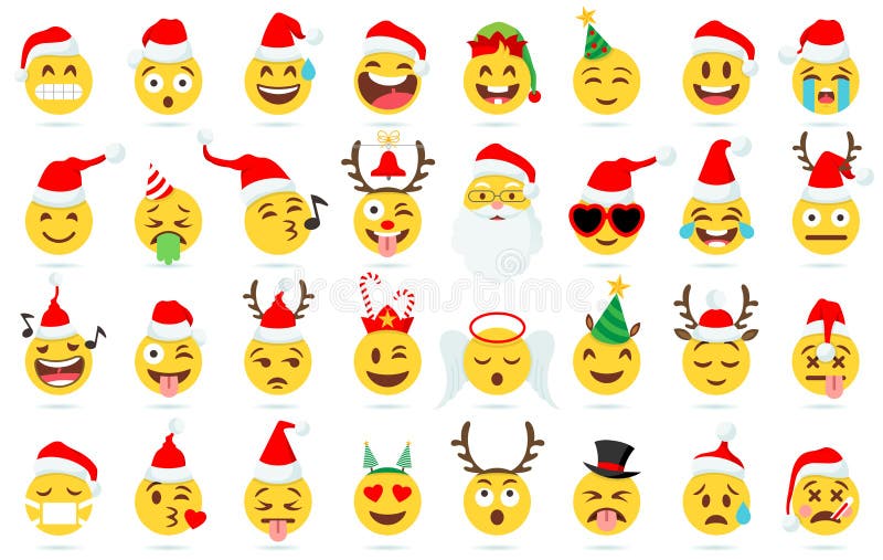 Set Realistic Emoji Emoticon Faces Icon Stock Illustration 1979717633