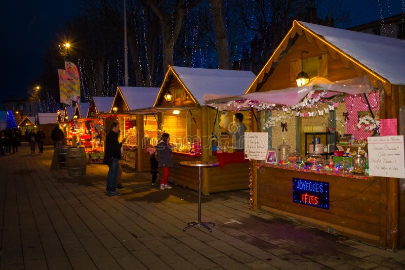 Christmas Fair. Carcassonne. France Editorial Photography Image of