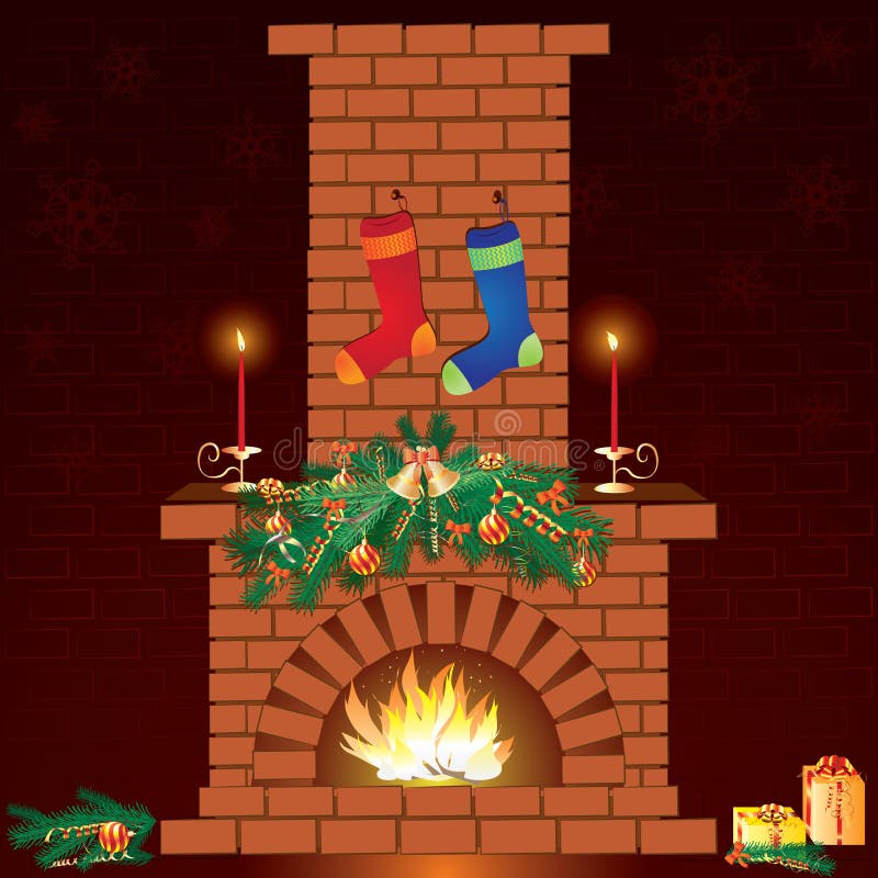 Christmas scenery 4 stock illustration. Illustration of wreath - 11673744