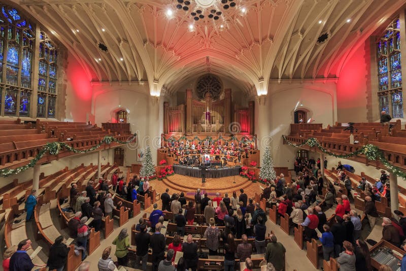 Christmas at First United Methodist Church of Pasadena Editorial Stock
