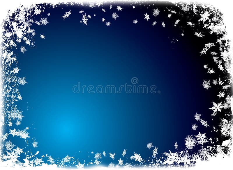 Christmas flake border blue vector illustration Christmas flake border blue vector illustration