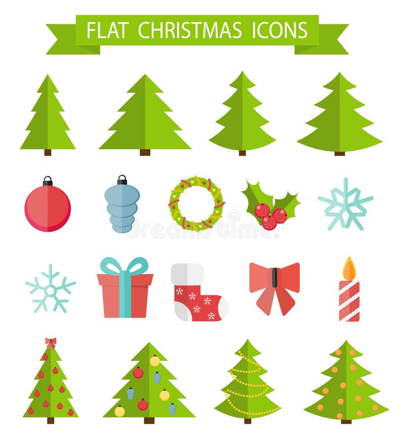 Christmas Flat Icon Set Vector Illustration vector illustration Christmas Flat Icon Set Vector Illustration vector illustration