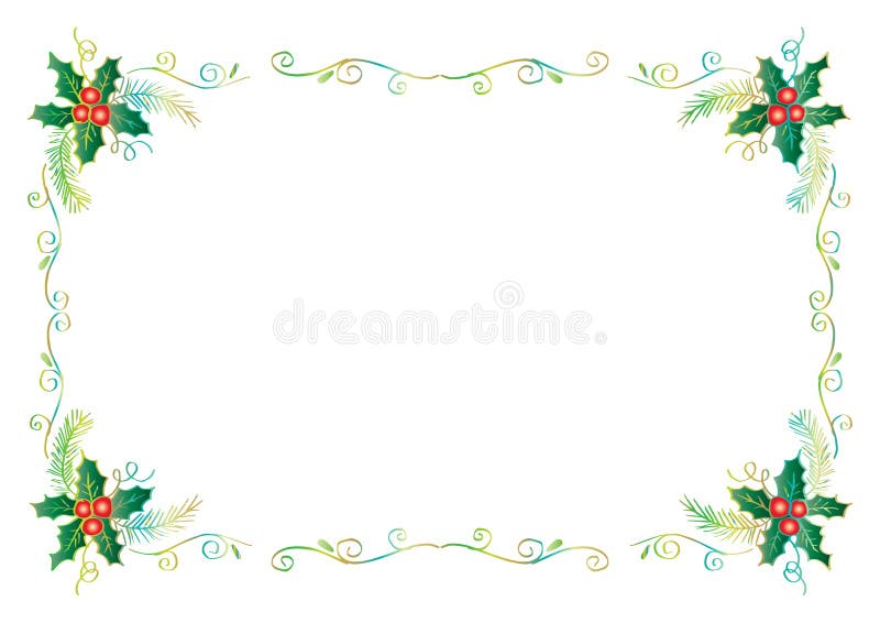 Christmas floral frame stock vector. Illustration of design - 104956540