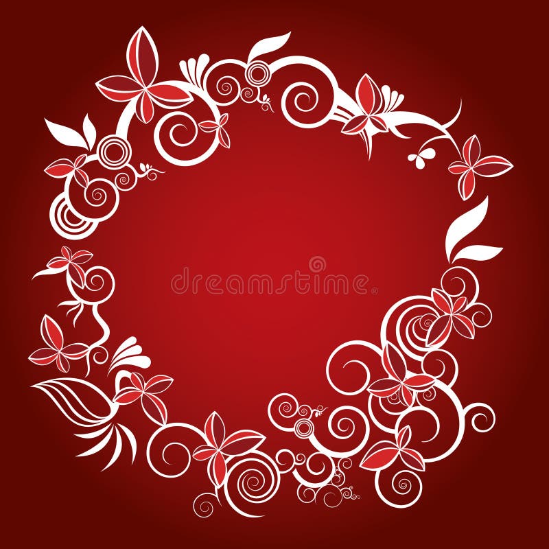 Christmas flower frame vector