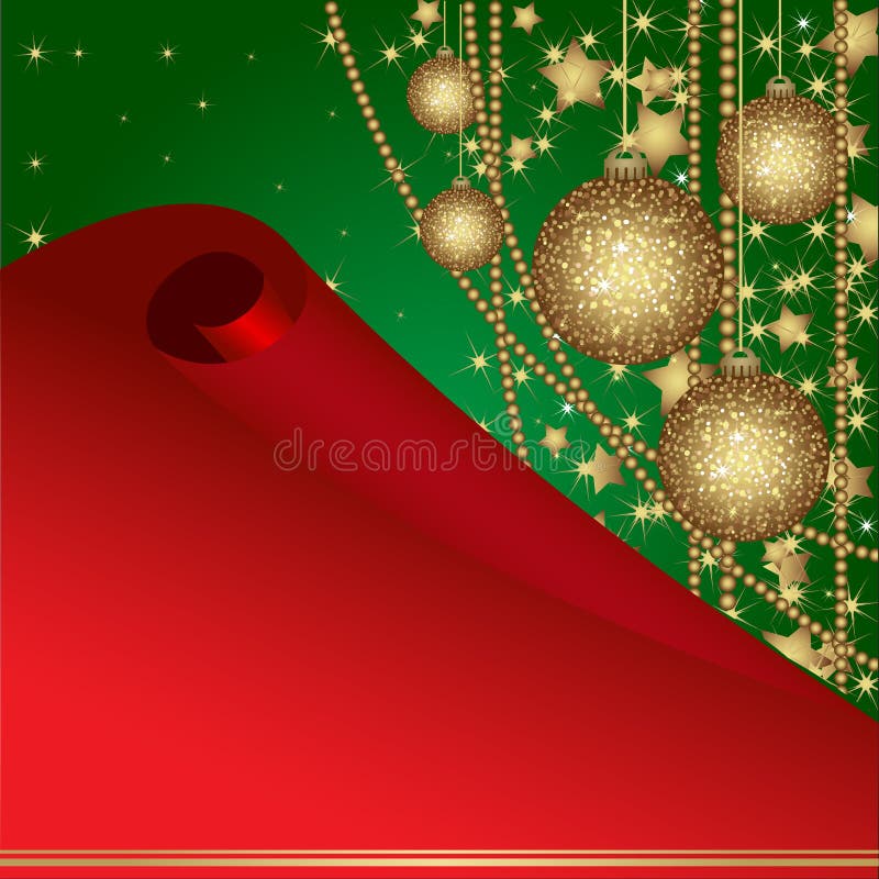 Christmas frame with balls
