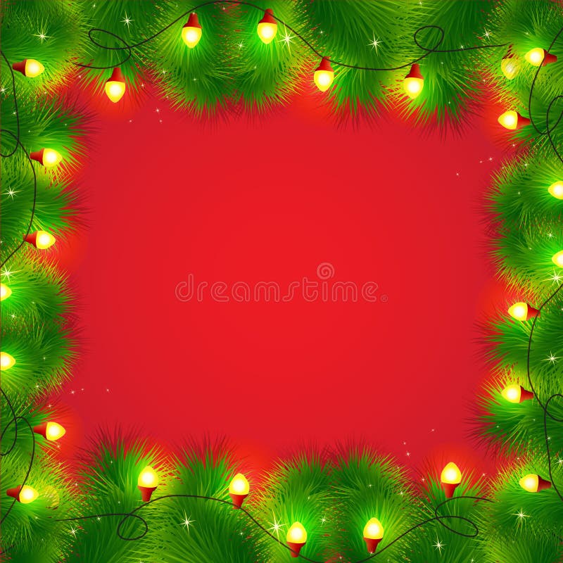 Christmas Lights Border stock illustration. Illustration of christmas ...