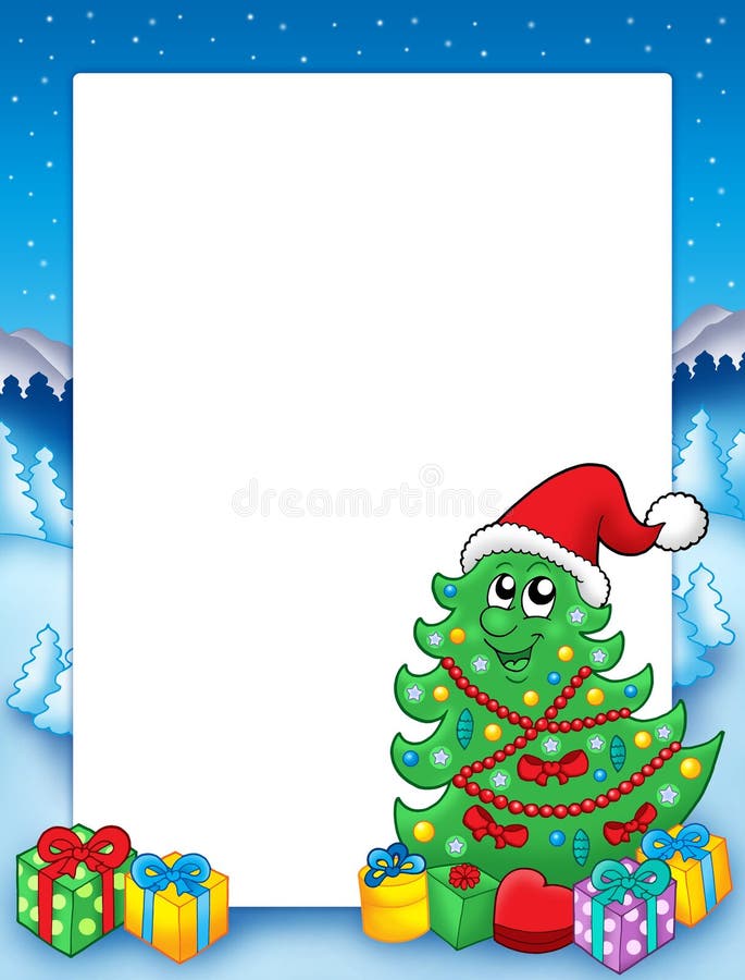 Christmas frame with tree 3