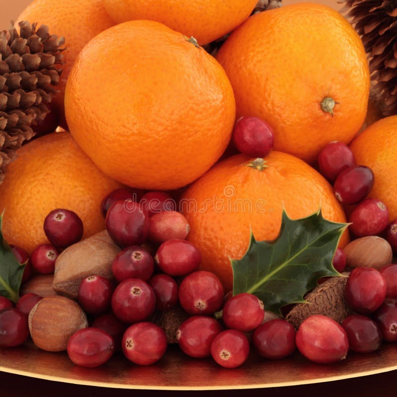 Christmas Fruit and Nuts royalty free stock image Christmas Fruit and Nuts royalty free stock image