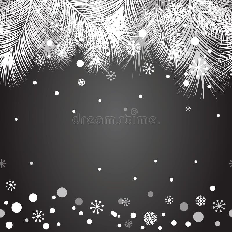 Christmas fur tree frame for Xmas design with snow vector illustration Christmas fur tree frame for Xmas design with snow vector illustration