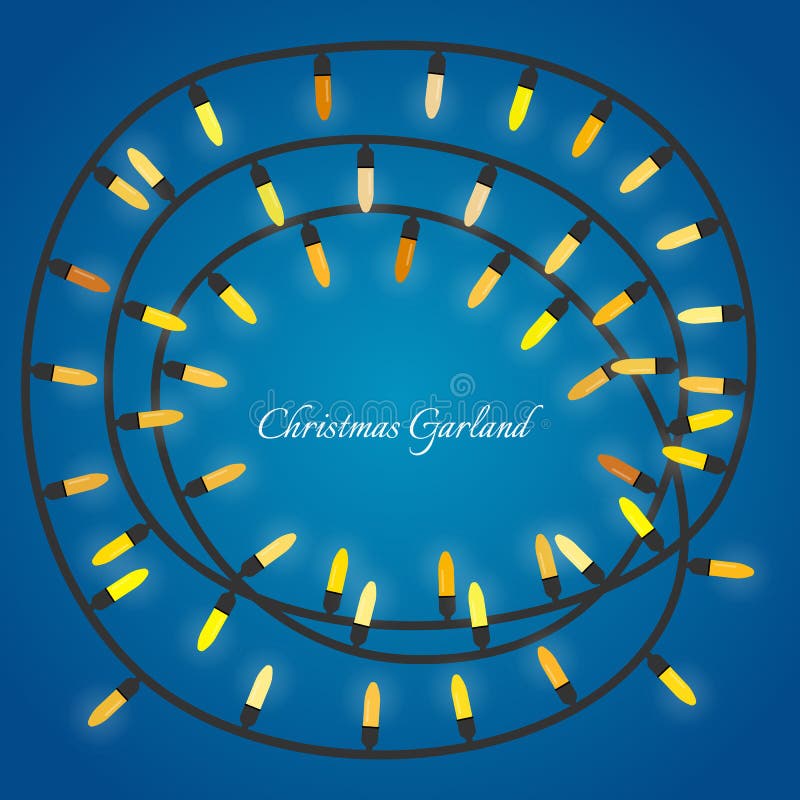 Christmas Garland Colored Lights Stock Illustrations 861 Christmas