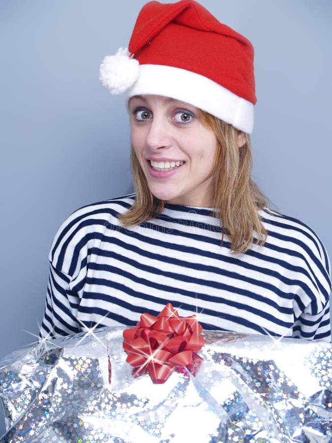 Christmas gift stock image. Image of hair, anniversary